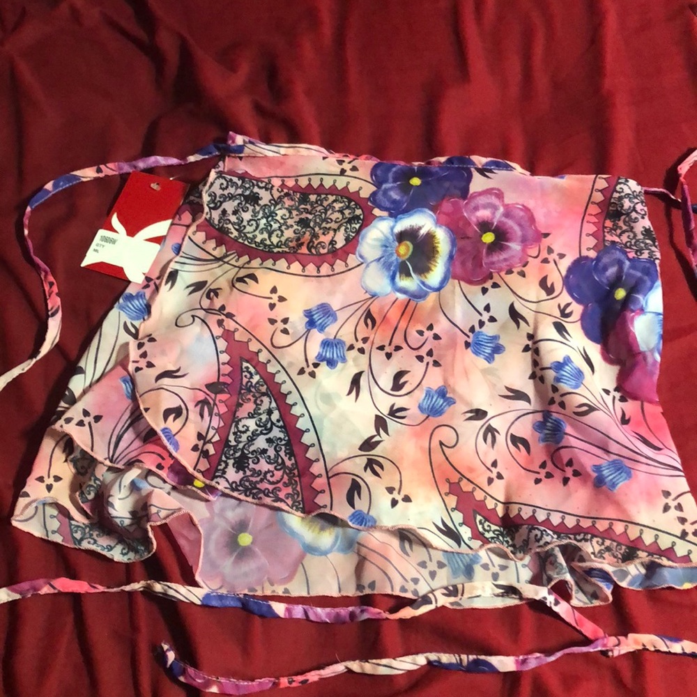 Floral wrap ballet skirt